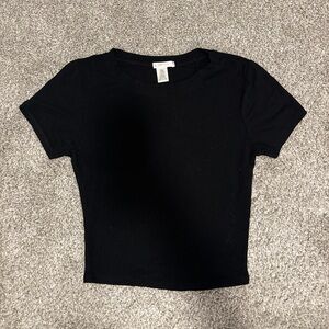 Bozzolo Cropped Ribbed Baby Tee